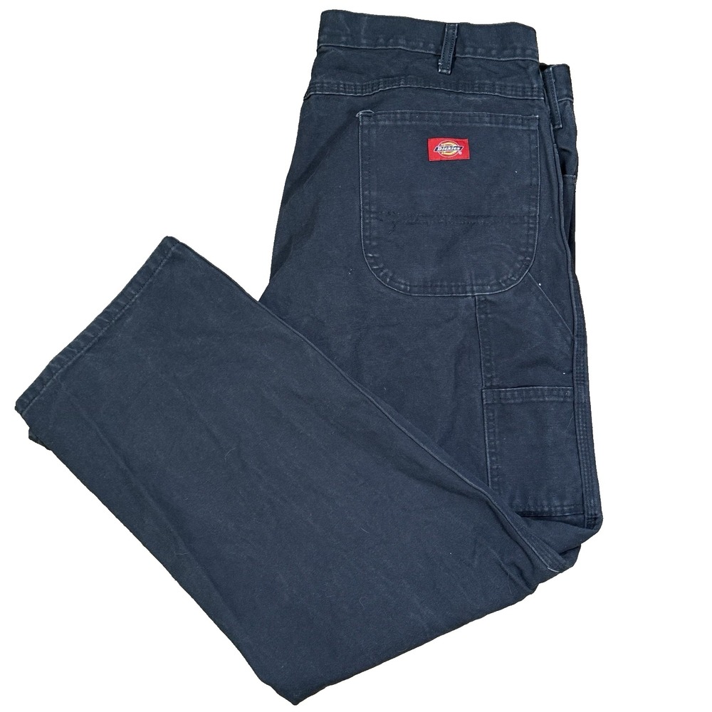 Dickies Pants Mens 40x30 Black Duck Canvas Carpenter Hammer Loop Y2K Skater Work